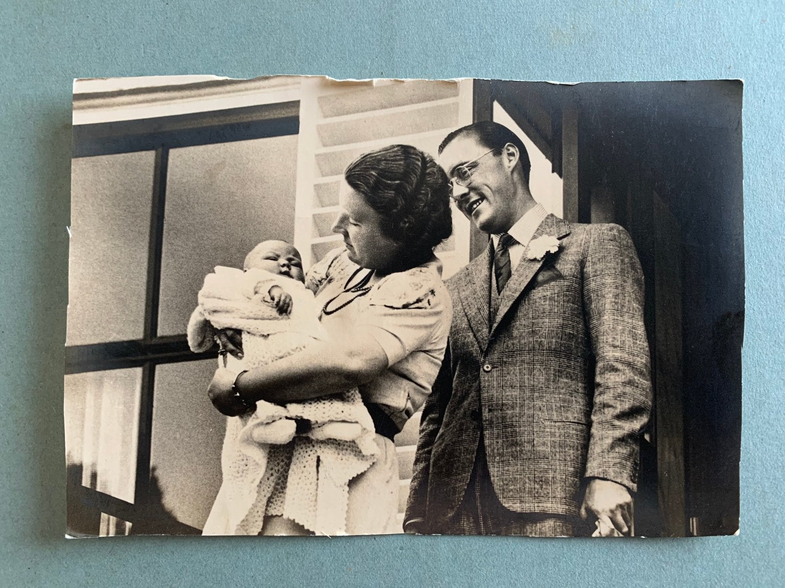 1938 Prinses Juliana, prins Bernhard en prinses Beatrix, Verzamelen, Ophalen of Verzenden, Gebruikt, Nederland, Kaart, Foto of Prent