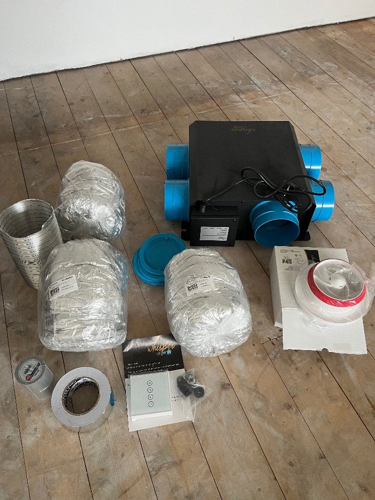 Complete MV installatie (nieuw) - Whisper WAH-400, Ophalen, Nieuw, Ventilator en Afzuiger