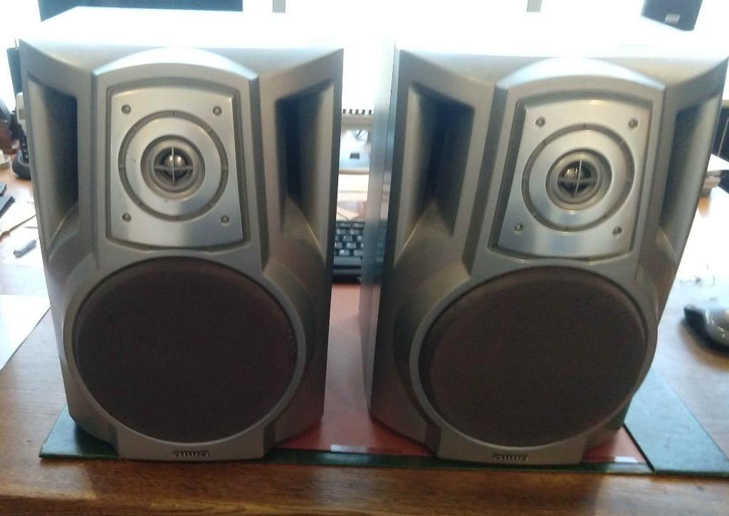 2 AIWA Speakerboxen SX-NS222 Luidsprekers, Audio, Tv en Foto, Luidsprekers, Zo goed als nieuw, 120 watt of meer, Front, Rear of Stereo speakers