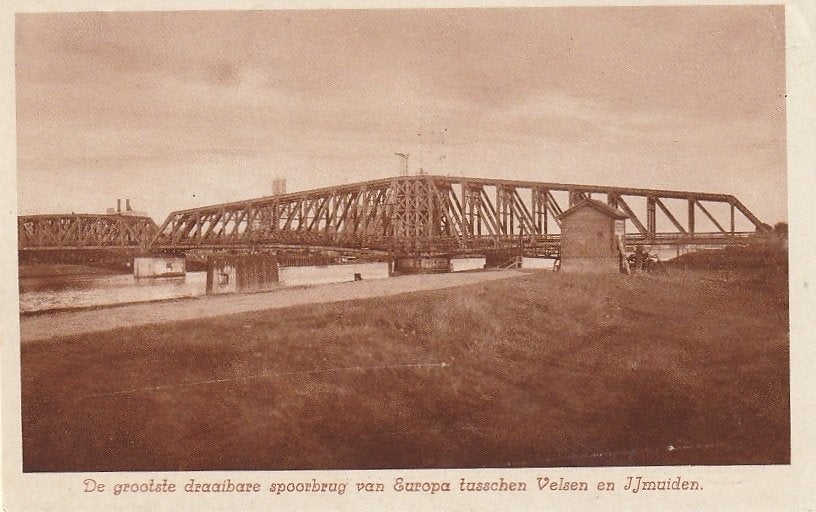 Velsen IJmuiden grootste spoor brug van Europa  nauta a 2803, Ophalen of Verzenden, Voor 1920, Ongelopen, Noord-Holland