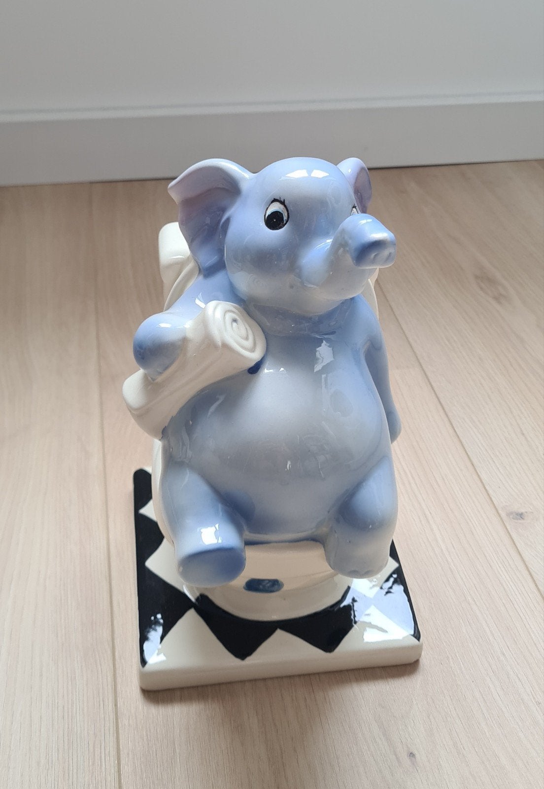 wc borstelhouder olifant op toilet, Ophalen of Verzenden, Gebruikt, Blauw