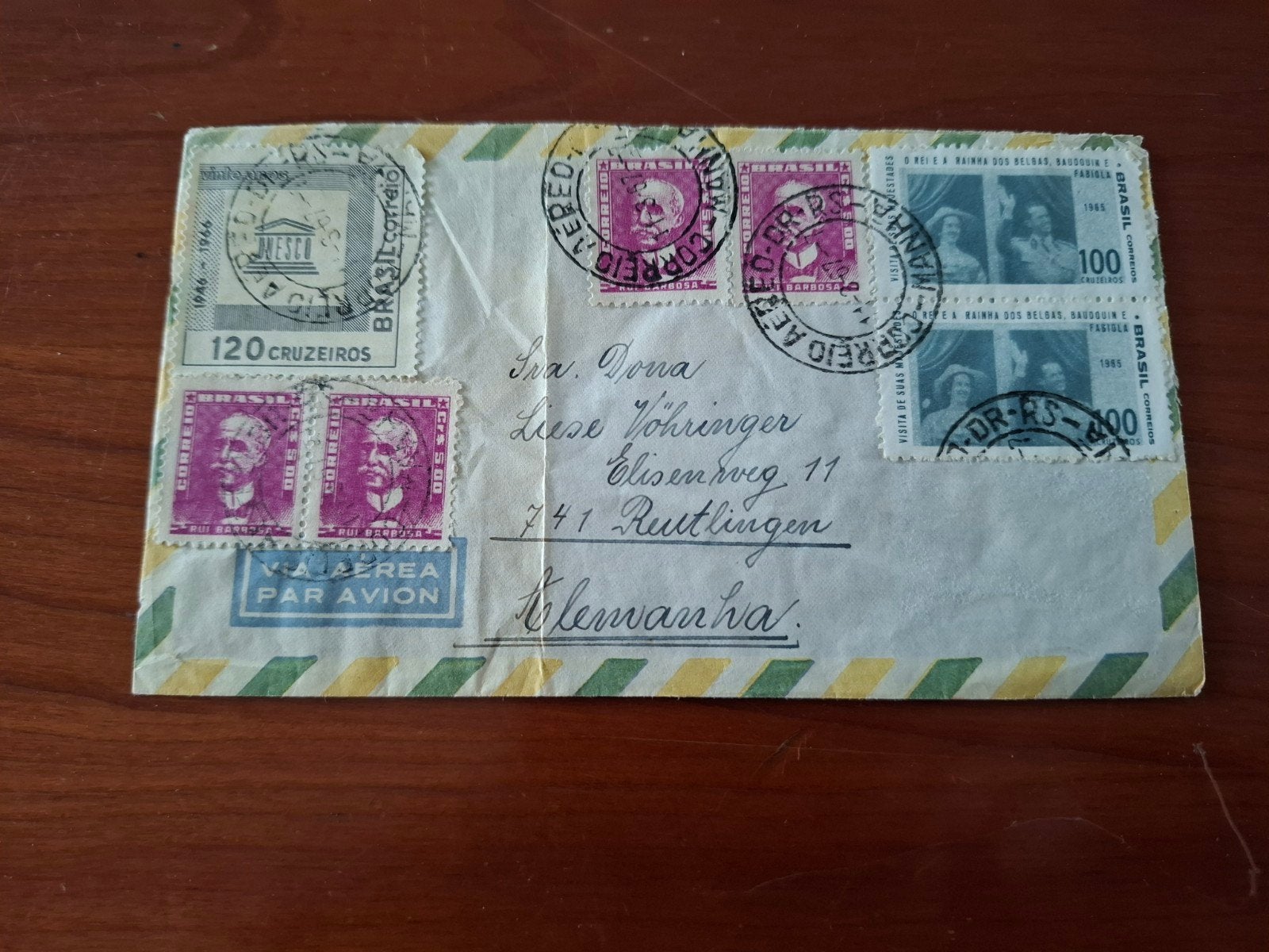 20 Buitenlandse Enveloppen, deels met inhoud, Ophalen of Verzenden, 1960 tot 1980, Gelopen, Buiten Europa