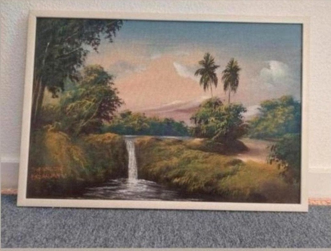 Indonesisch schilderij
Supanggih Endarjanto

Afm. 41 x 2, Antiek en Kunst, Ophalen
