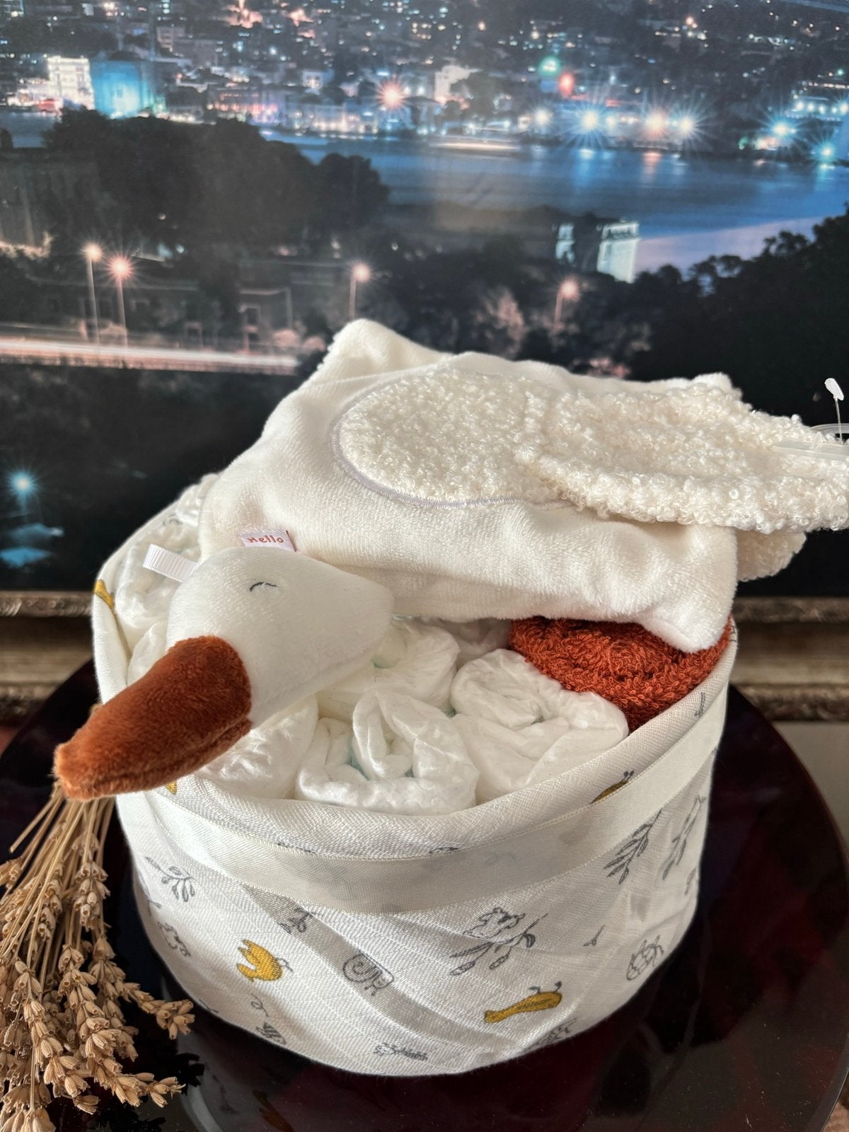 Luiertaart met knuffelboek, Ophalen of Verzenden, Nieuw, Kraamcadeau