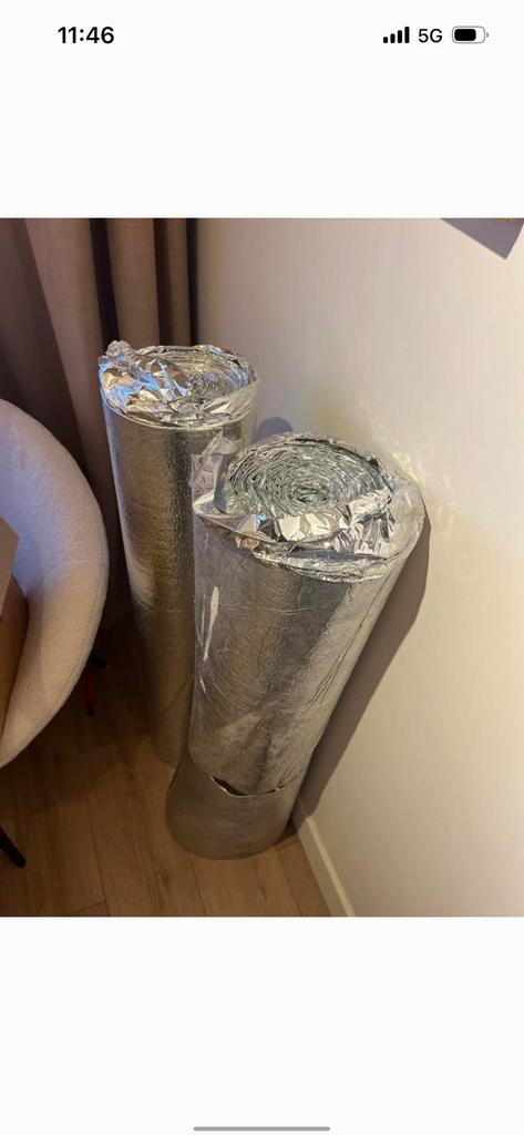 Aluline ondervloer ca 3 rollen, Overige materialen, Zo goed als nieuw, 15 m² of meer, Ophalen