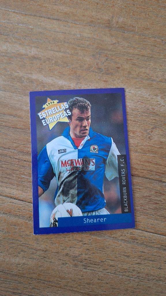 Panini trading card Estrellas Alan Shearer Blackburn Rovers, Verzamelen, Sportartikelen en Voetbal, Ophalen of Verzenden, Nieuw