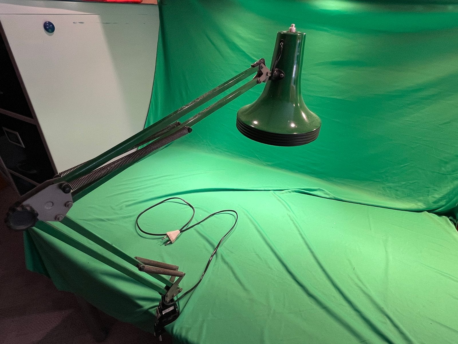Groene Bureaulamp met Tafelklem - Verstelbaar, Verstelbaar, Ophalen of Verzenden, Gebruikt, Groen
