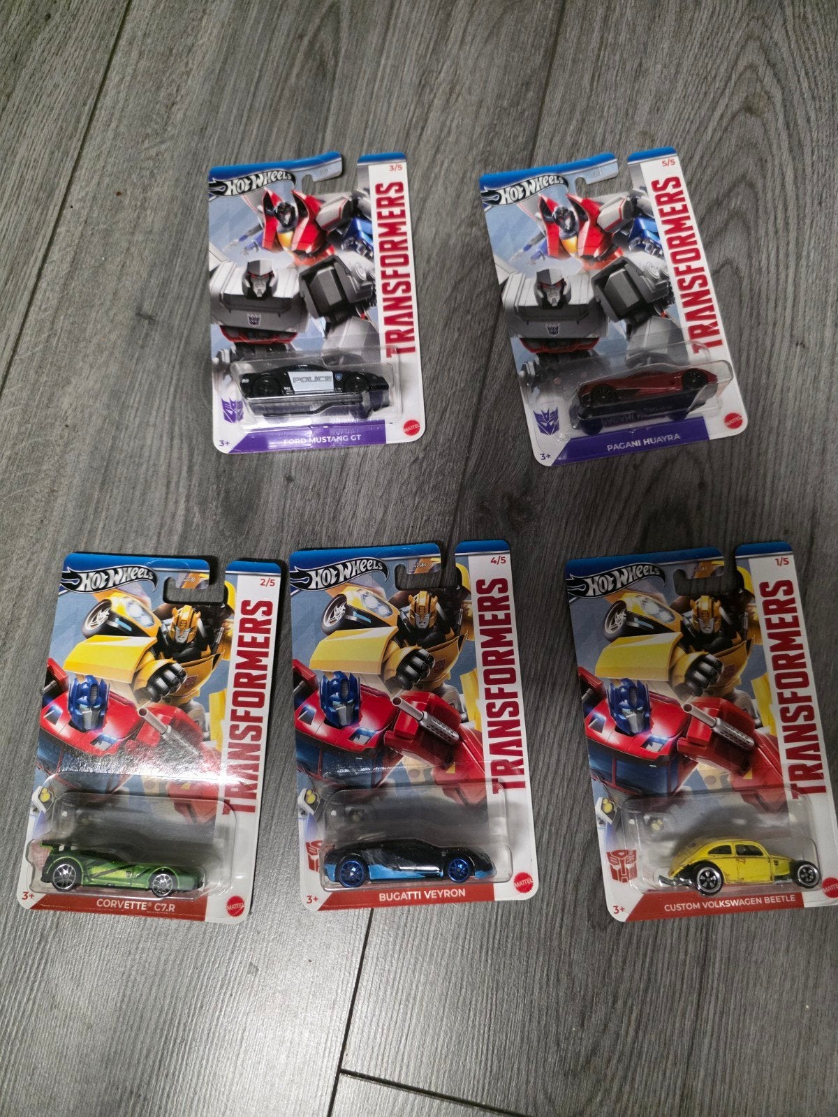 Hot Wheels Transformers set - 5 stuks, Verzamelen, Overige generaties, Ophalen of Verzenden, Nieuw, Overige rassen