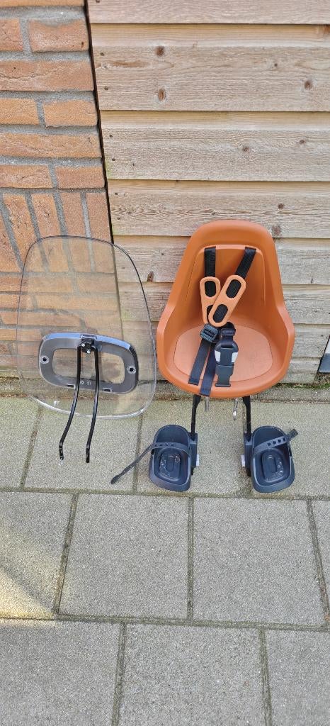Bobike voorzitje bruin met windscherm, Fietsen en Brommers, Fietsaccessoires | Fietsstoeltjes, Ophalen, Bobike voorzitje, Voorzitje