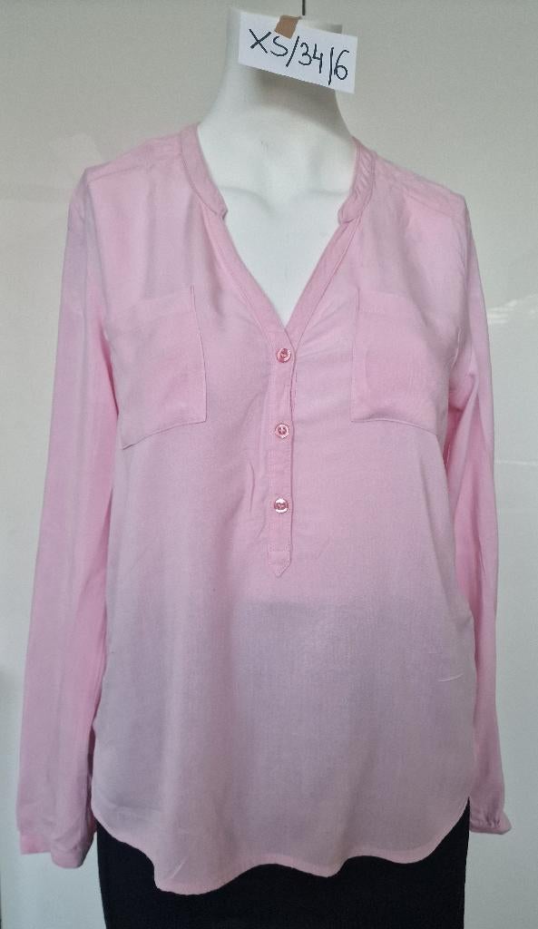 Bien Bieuw blouse ,overhemd maat XS/34, Ophalen of Verzenden, Zo goed als nieuw, Roze, Maat 34 (XS) of kleiner