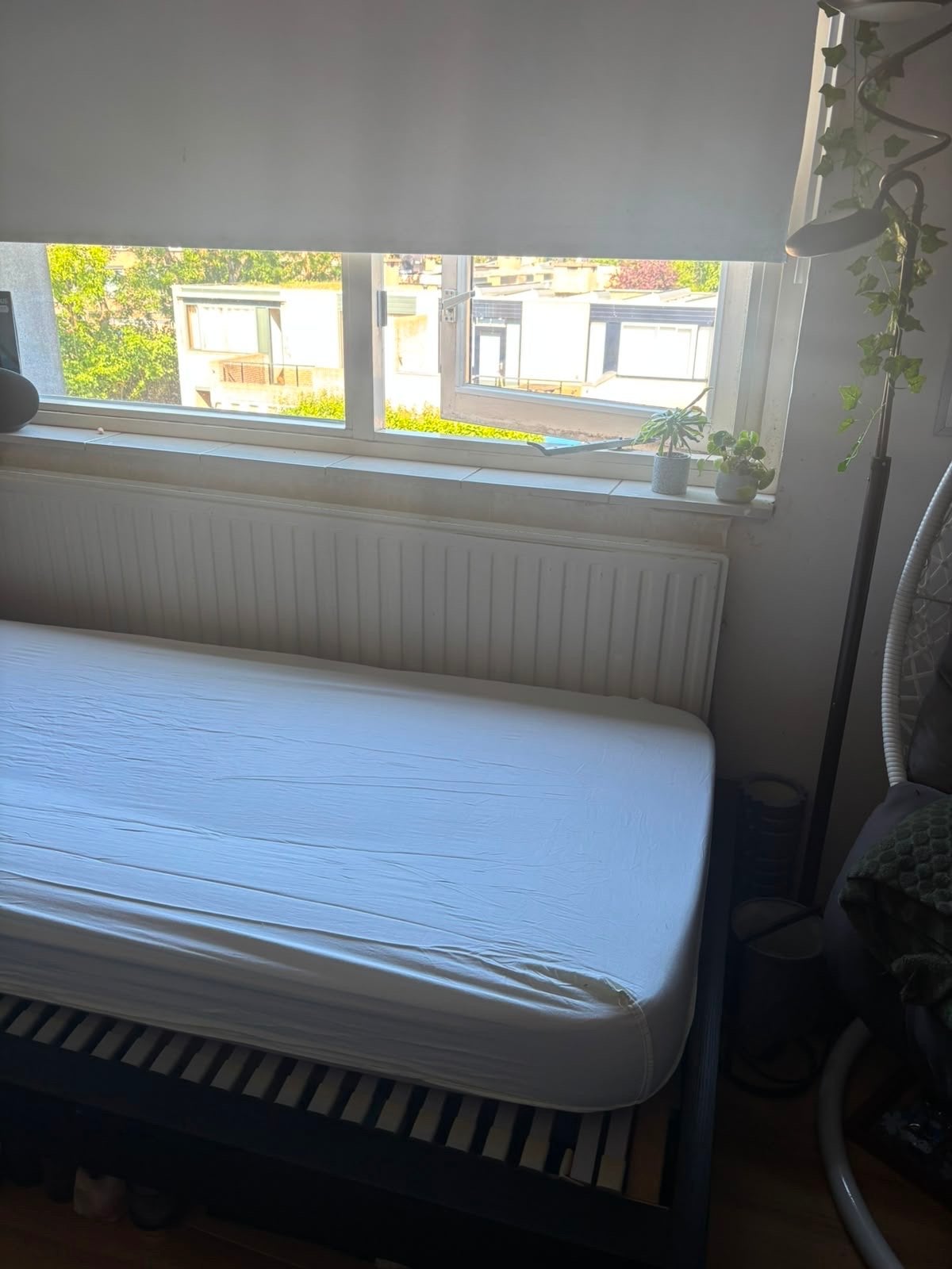 IKEA Malm bedframe zwart 90x200 cm, Ophalen, Gebruikt, 90 cm, Eenpersoons