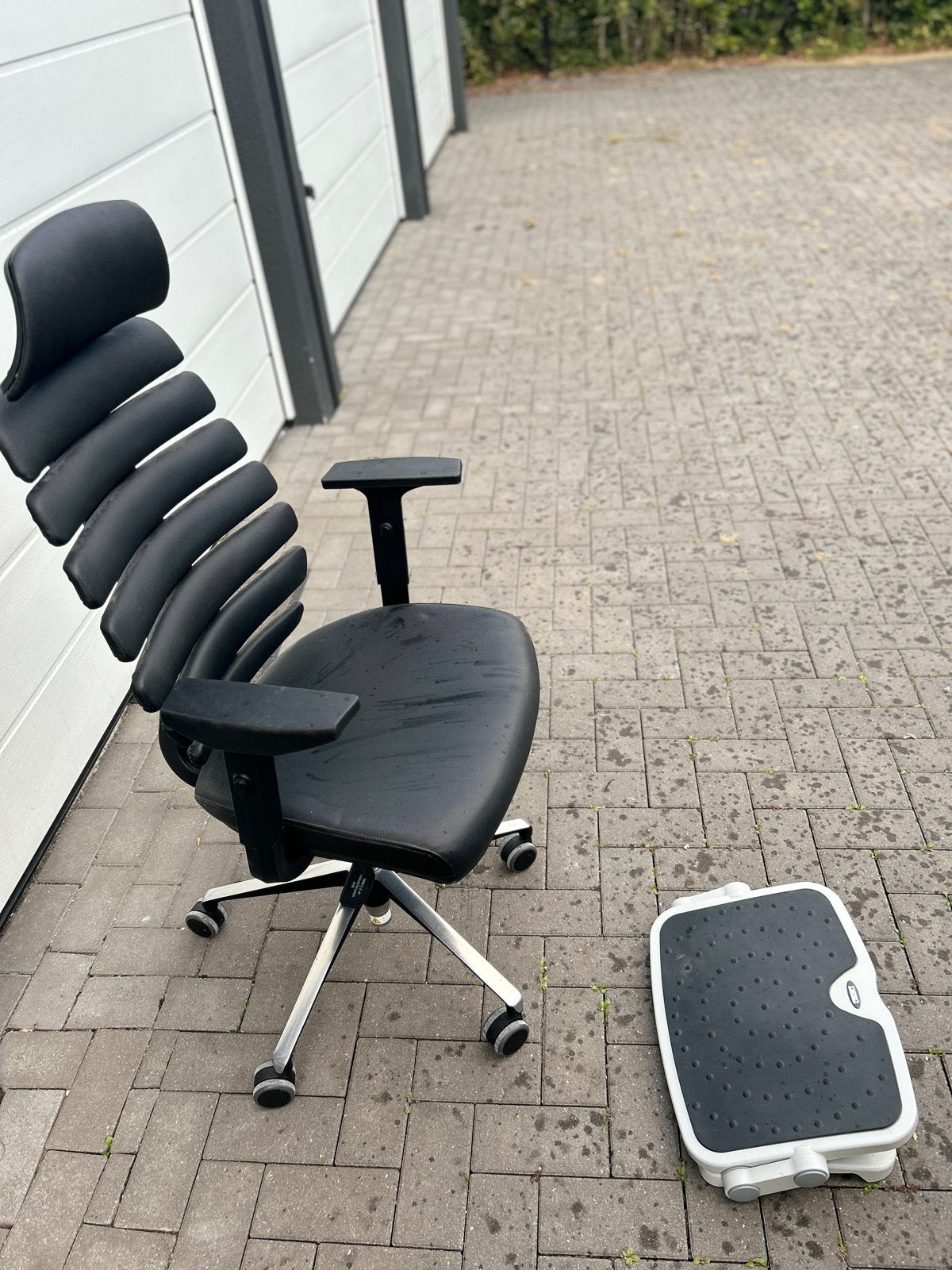 Ergonomische Bureaustoel met Voetenbankje, Zwart, Ophalen of Verzenden, Zo goed als nieuw, Bureaustoel