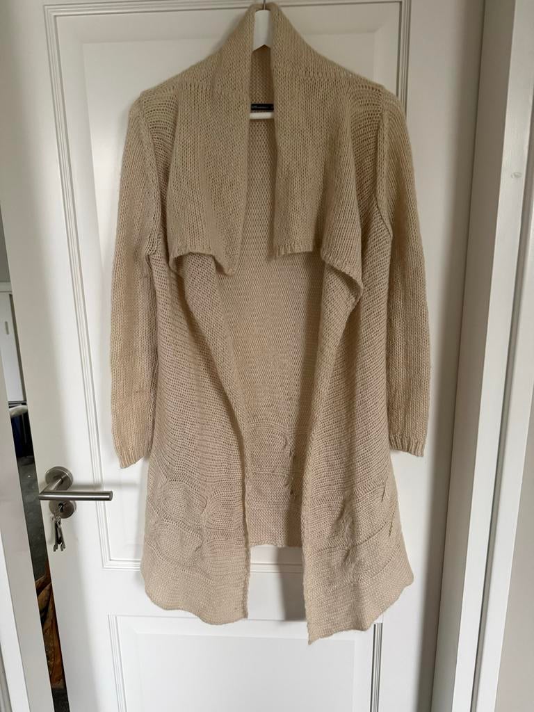 Summum Woman Gebreid Vest Maat M - Beige, Ophalen of Verzenden, Zo goed als nieuw, Maat 38/40 (M), Beige