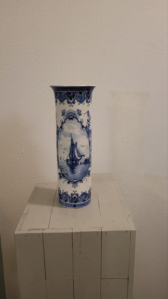 Delfs blauwe vaas., Antiek en Kunst, Ophalen