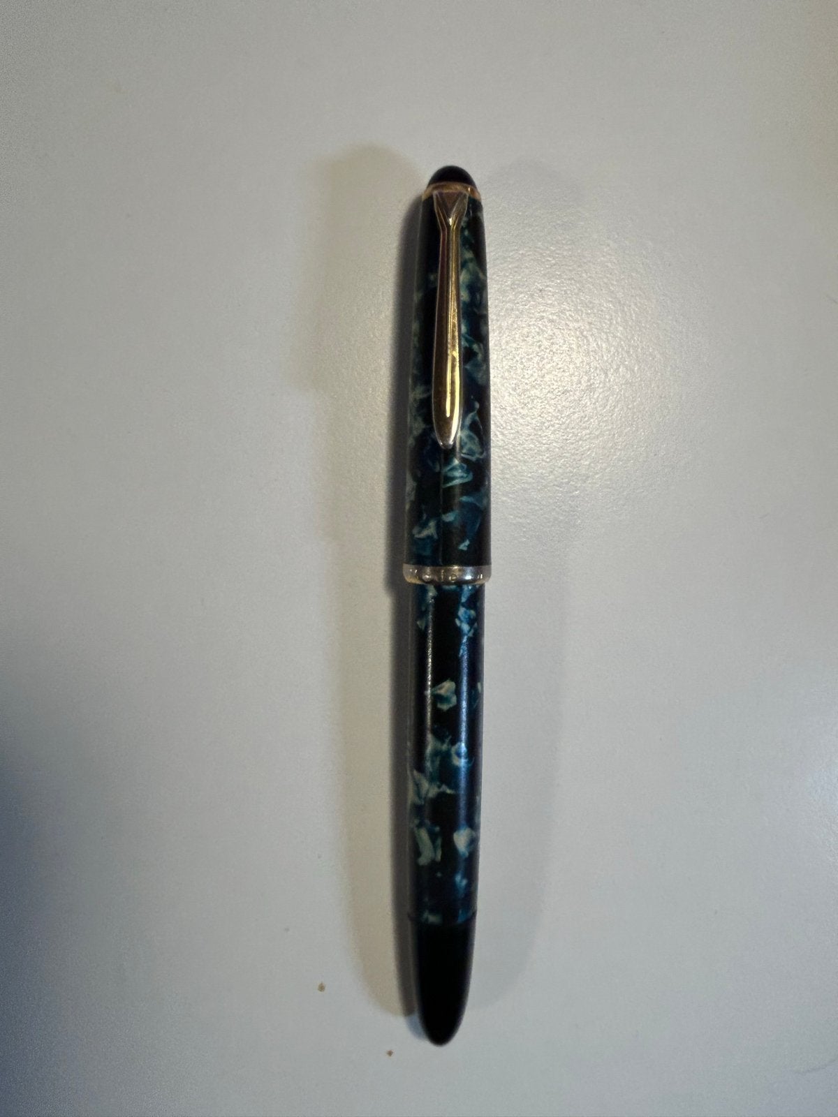 Vintage Ero vulpen - Groen gemarmerd, Verzamelen, Pennenverzamelingen, Ophalen of Verzenden, Gebruikt, Vulpen, Overige merken