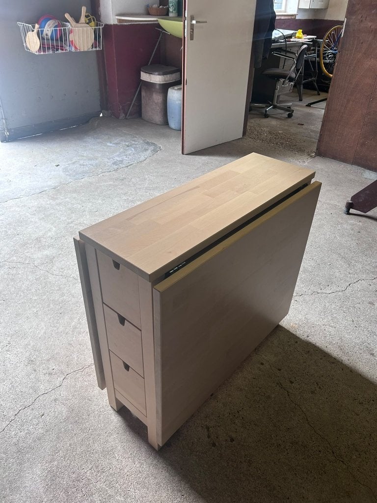 Inklapbare tafel (Norden Ikea), Ophalen, 100 tot 150 cm, 50 tot 100 cm, Zo goed als nieuw