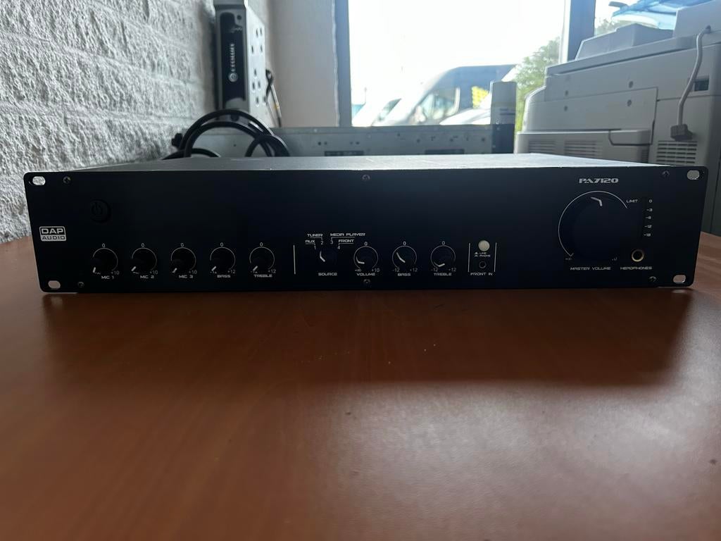 DAP Audio PA7120 Public Address Versterker, Audio, Tv en Foto, Versterkers en Receivers, Gebruikt, Overige systemen, 60 tot 120 watt