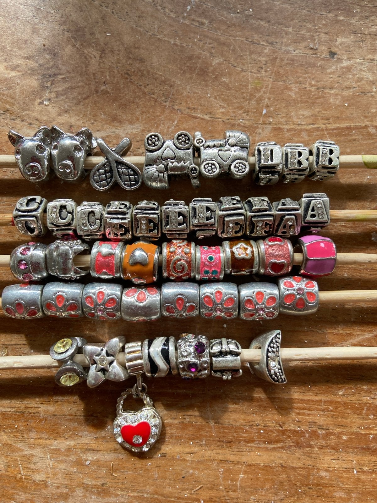 Bedels in Pandora stijl - Diverse ontwerpen, Overige merken, Overige materialen, Gebruikt, Ophalen of Verzenden