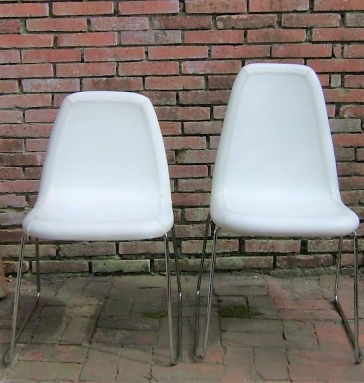 2 Johanson Design stoelen Game-09-46 Zweden Scandinavisch, Ophalen, Gebruikt, Wit, Metaal