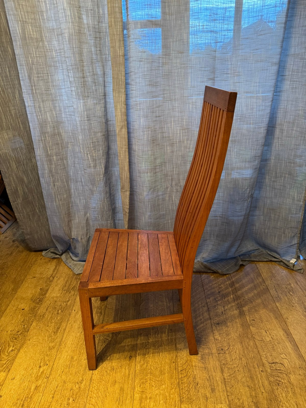 4 Teak Houten Eetkamerstoelen -Goede Staat, Ophalen, Gebruikt, Bruin, Landelijk