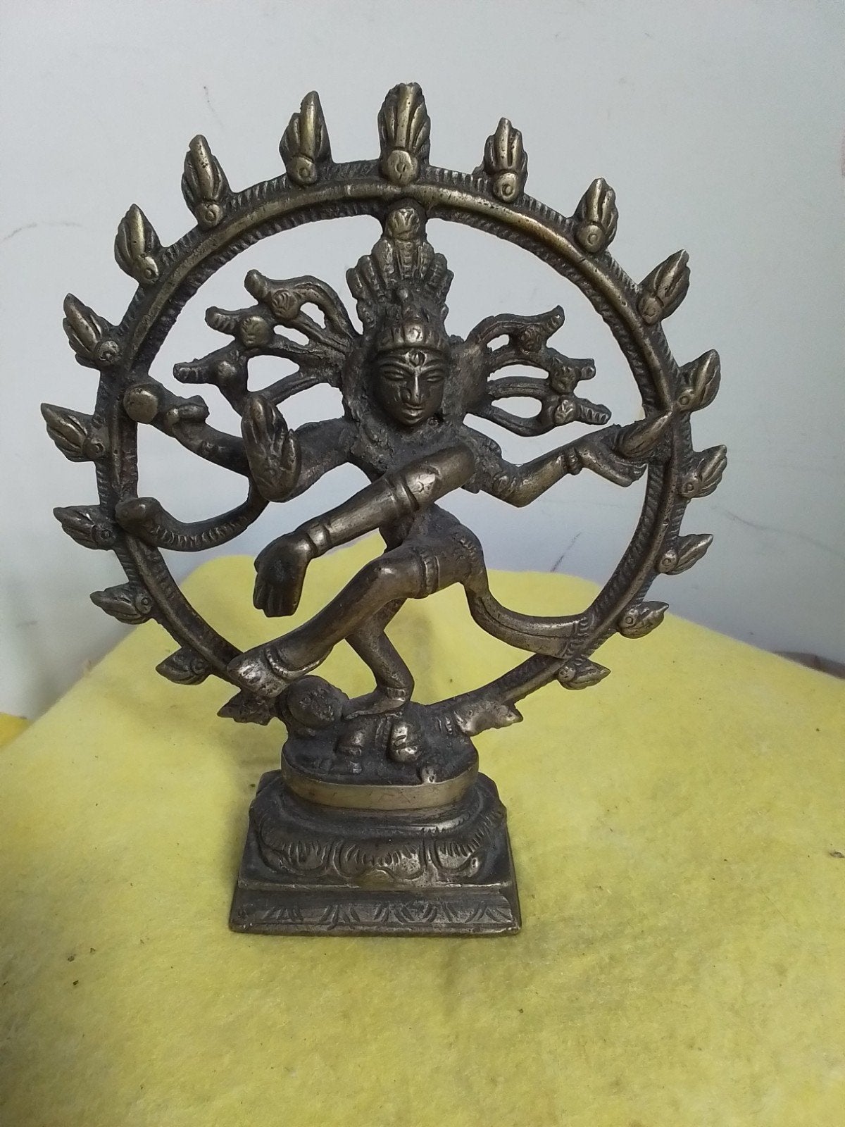 15763)mooie grote messing  SHIVA NATARAJA hoog 15cm, Ophalen of Verzenden