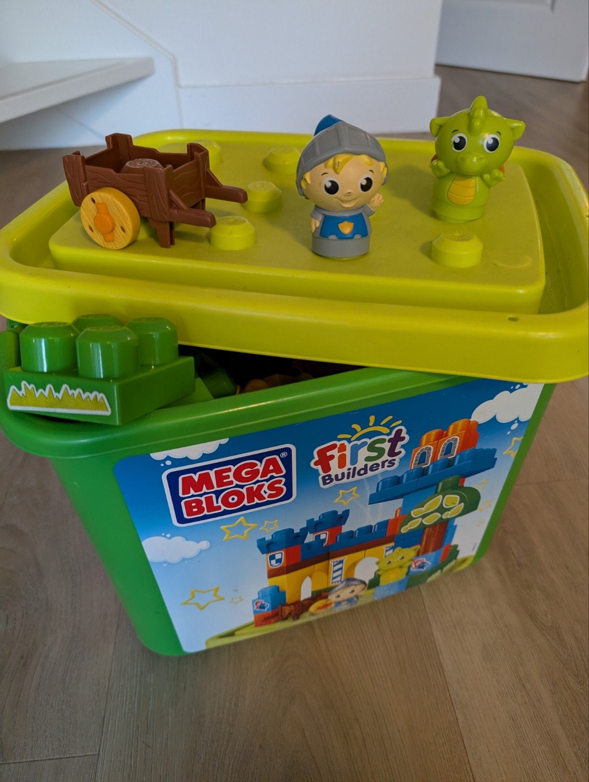 Mega Bloks First Builders met figuren en wagen, Kinderen en Baby's, Ophalen, Gebruikt, Megabloks