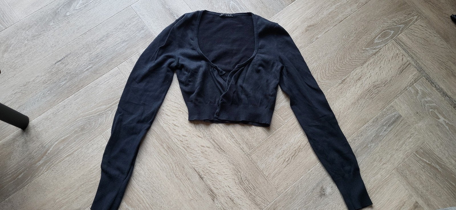 Sisley kort zwart vestje maat M *Teab*, Ophalen of Verzenden, Zo goed als nieuw, Maat 38/40 (M), Zwart