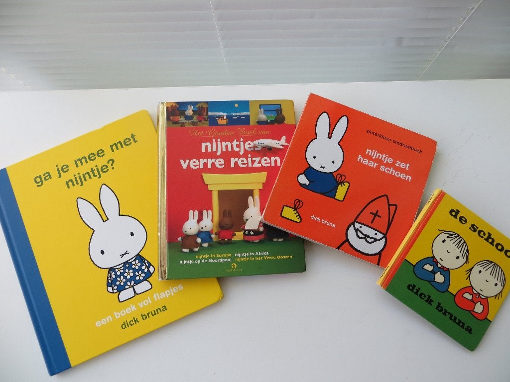 4 Boeken Nijntje Dick Bruna Flapboek, De School, Nijntje zet, Boeken, Fictie algemeen, Jongen of Meisje, Ophalen of Verzenden