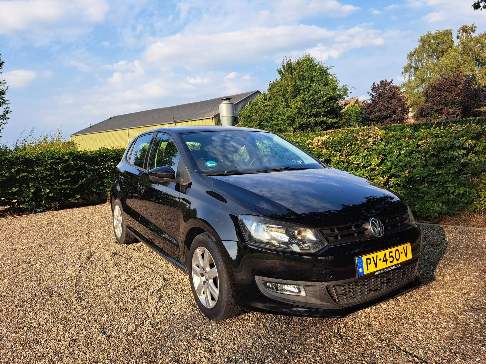 Volkswagen Polo 1.2 Zwart 2010, Voorwielaandrijving, 40 €/maand, Zwart, 1198 cc
