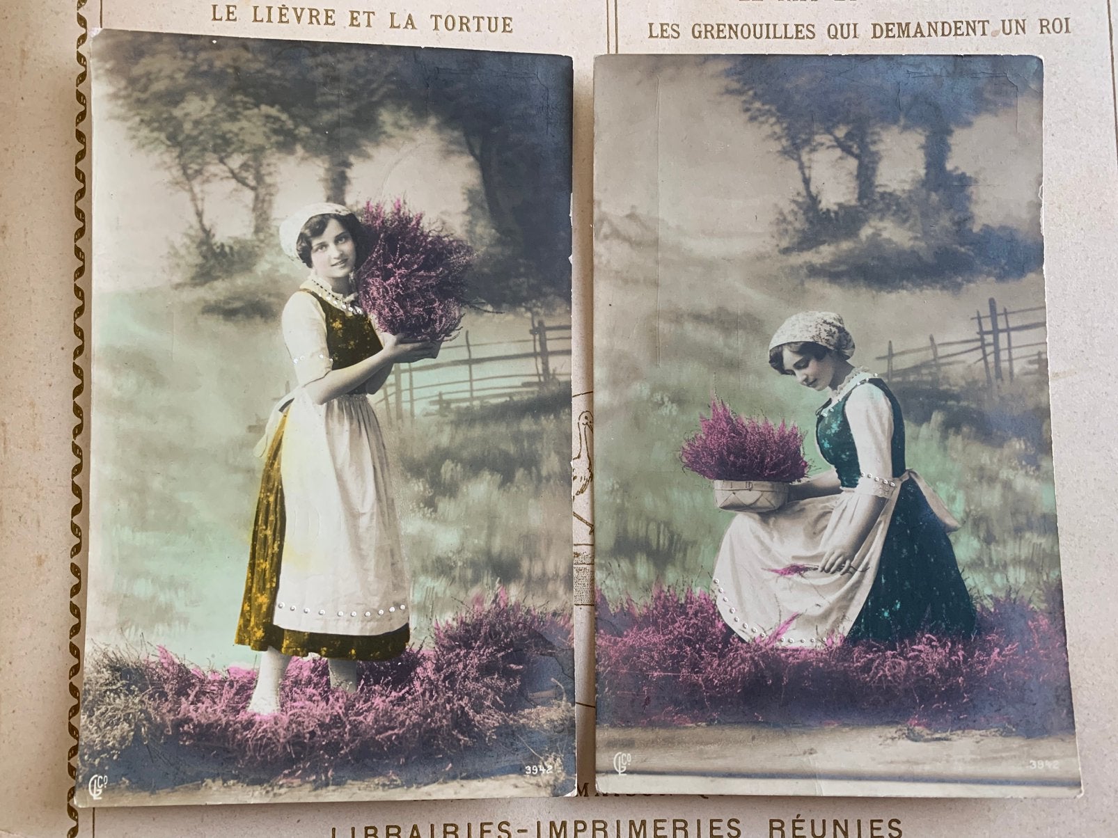 1916 Dame met heide (S), Ophalen of Verzenden, Voor 1920, Gelopen, Overige thema's