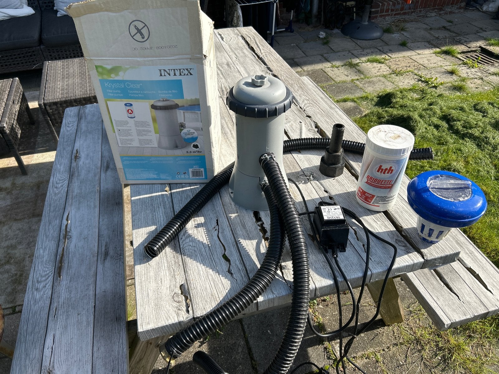 Intex Krystal Clear filterpomp met toebehoren, Ophalen, Gebruikt, Zwembadpomp