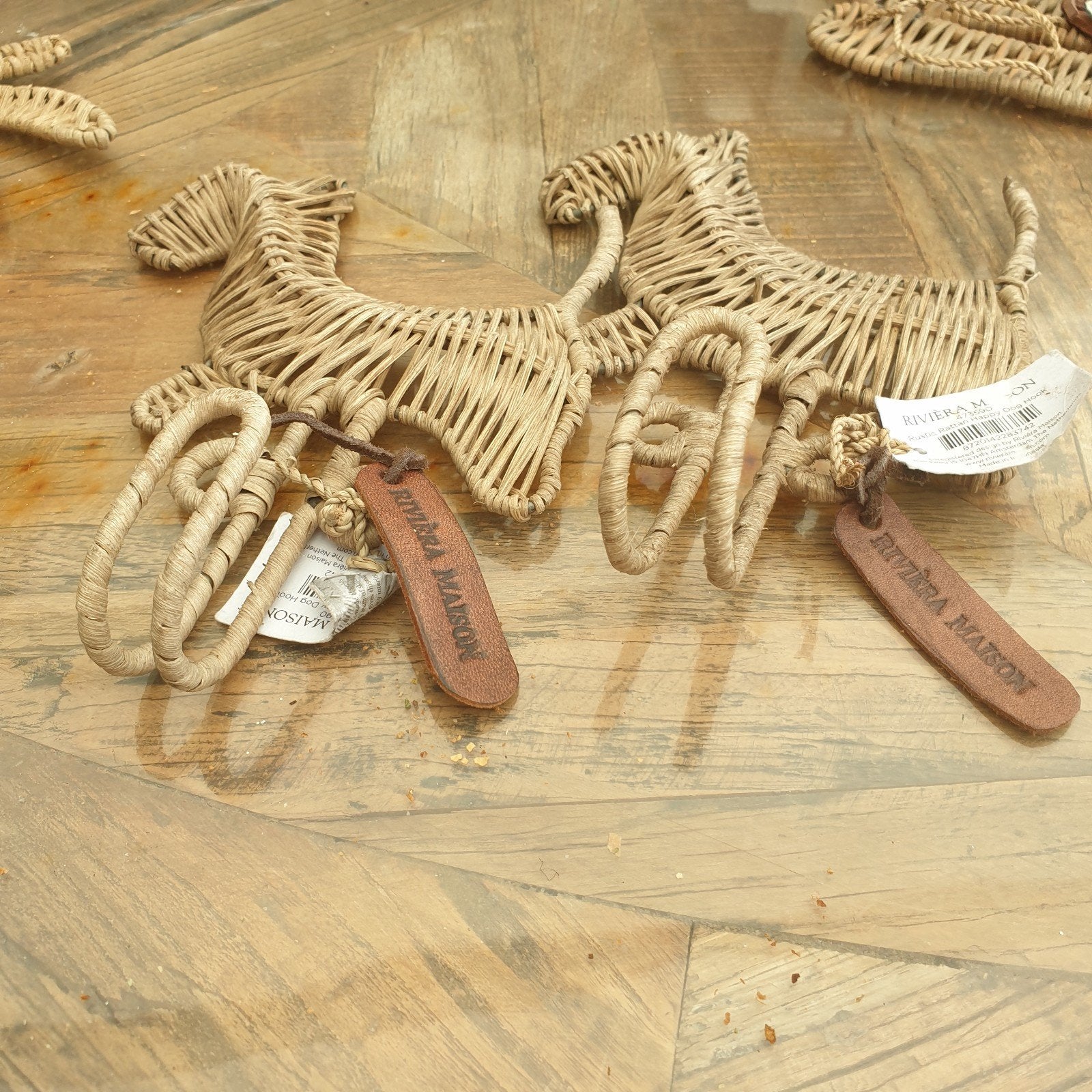Riviera maison rustic rattan dog hook, Ophalen, Nieuw