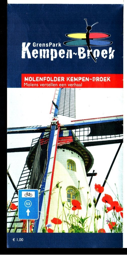 kaarts molenfietstocht Grenspark Kempen-Broek (MAP 7), 2000 tot heden, Ophalen of Verzenden, Landkaart, Nederland