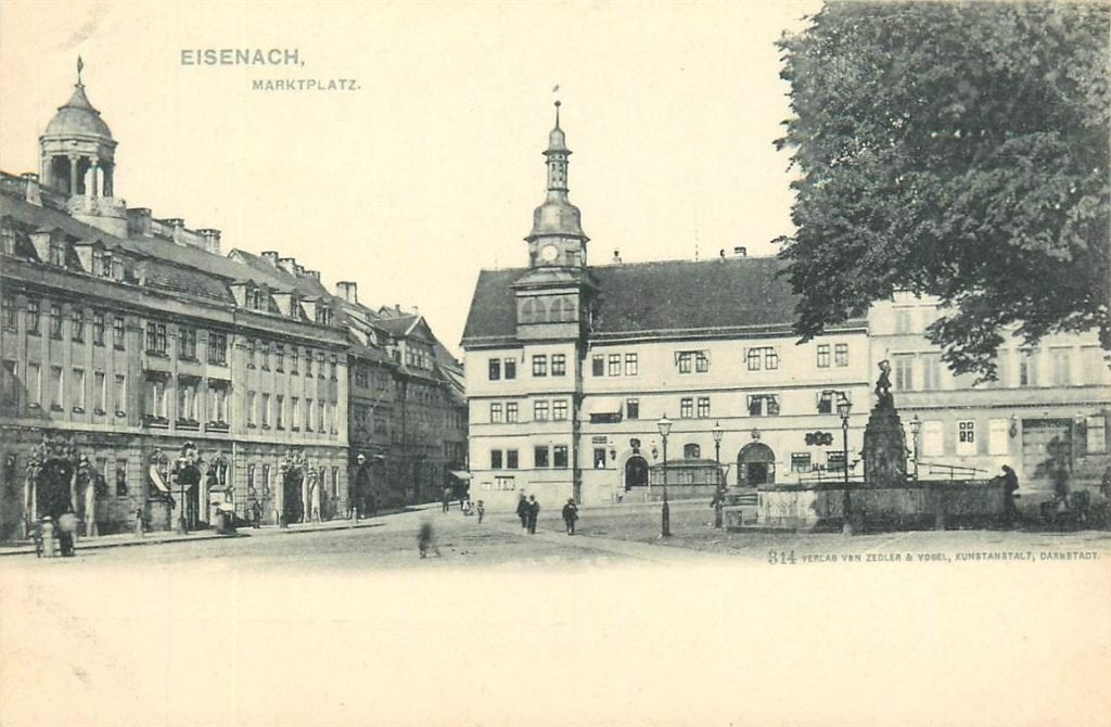 701-296-027 Eisenach Marktplatz, Ophalen of Verzenden, Voor 1920, Duitsland