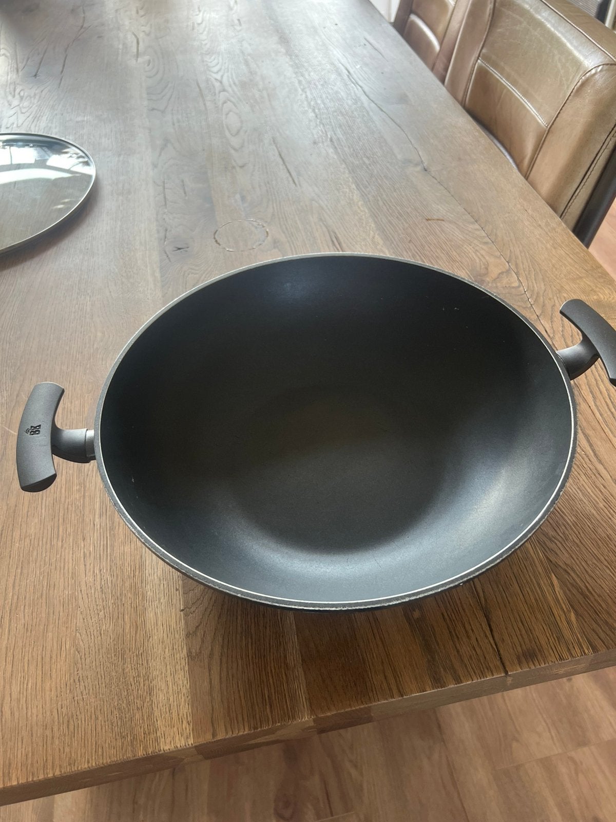 BK wok pan, Ophalen of Verzenden, Zo goed als nieuw, Rvs, Wok
