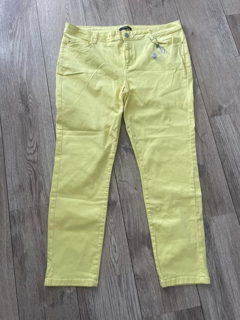 Promiss zomerse gele stretch broek maat 46, Kleding | Dames, Grote Maten, Ophalen of Verzenden, Zo goed als nieuw, Geel, Broek of Spijkerbroek
