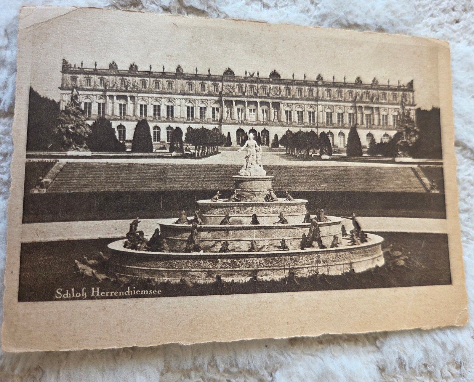 Oude Ansichtkaart Schloss Herrenchiemsee, Duitsland, Verzenden, Voor 1920, Gelopen, Duitsland
