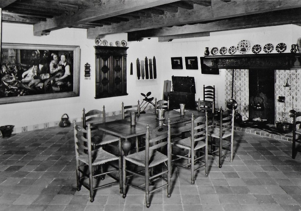 Q2957 oude ansichtkaart westfries museum hoorn interieur, Ophalen of Verzenden, 1980 tot heden, Gelopen, Noord-Holland