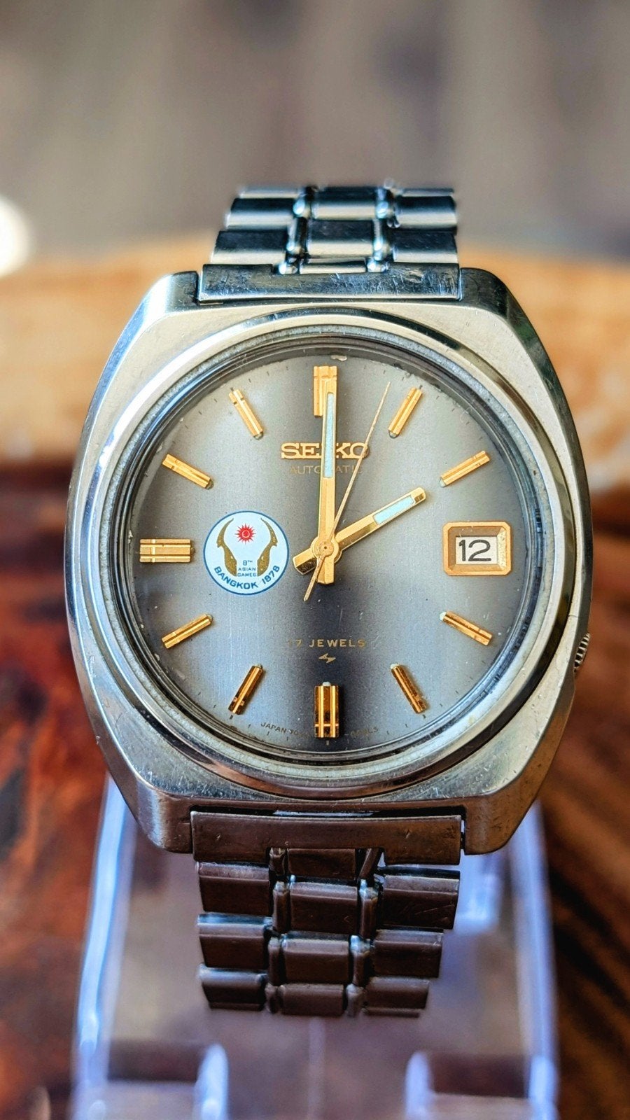 Vintage [zeldzame] Seiko - Asia Games Bangkok 1978, Seiko, Staal, Met bandje, Polshorloge