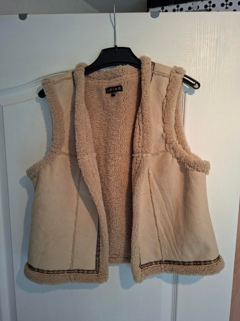 D-ZINE Lammy Look Gilet Maat 176, Beige, Nieuw, Ophalen of Verzenden, D-ZINE