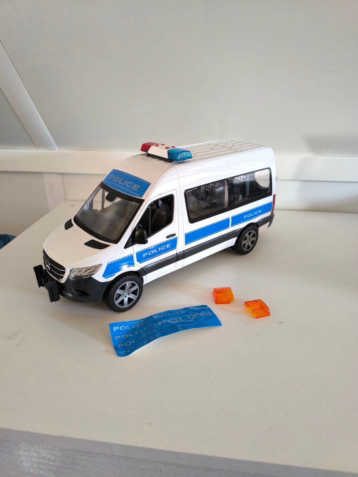 Bruder 2683 Mercedes Sprinter politiebus met licht en geluid, Ophalen, Gebruikt