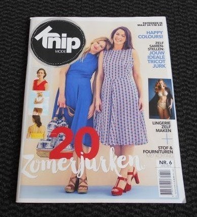 Knipmode nr. 6 juni 2016 alle patronen in maat 34 t/m 54, Verzenden, Zo goed als nieuw, Vrouw, Knipmode