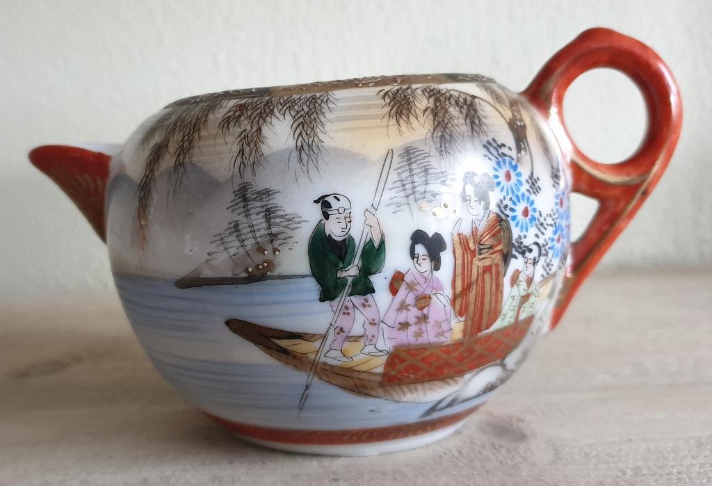 theekannetje met Aziatisch afbeeldingen, Ophalen of Verzenden