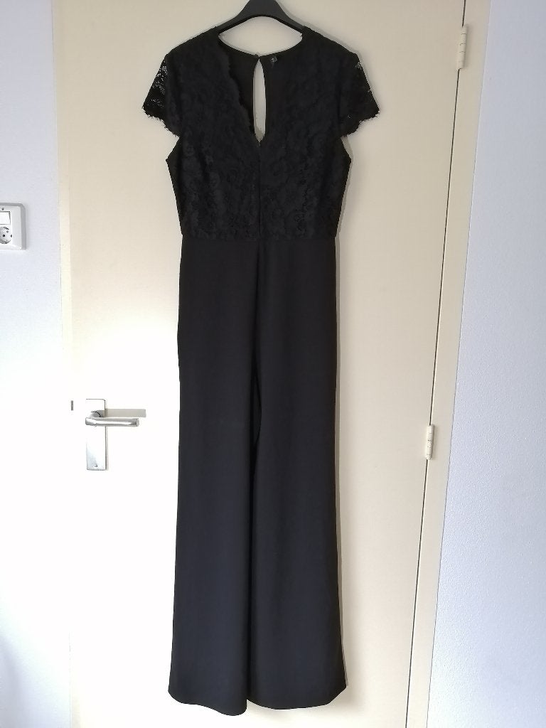 Jumpsuit - Maat 36 / S - Amisu, Kleding | Dames, Jumpsuits, Verzenden, Zwart, Zo goed als nieuw, Maat 36 (S)