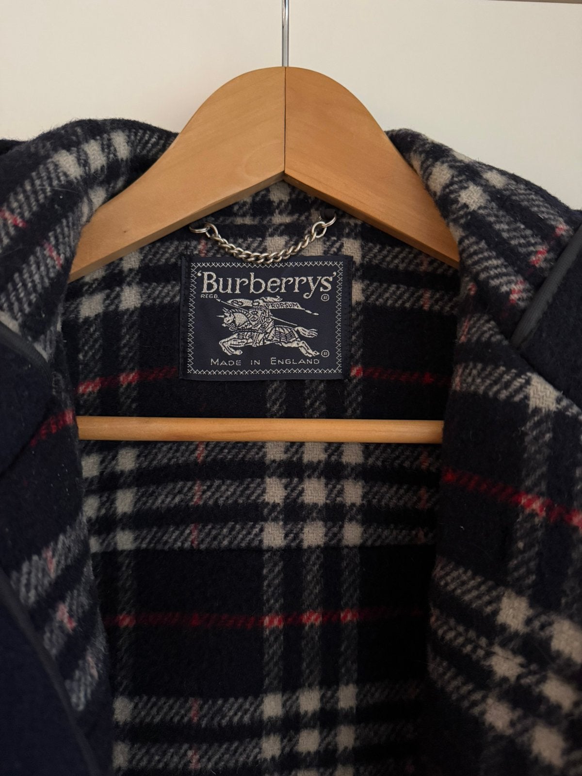 BURBERRY DUFFLE COAT maat M / 48/50, Ophalen of Verzenden, Zo goed als nieuw, Maat 48/50 (M), Blauw