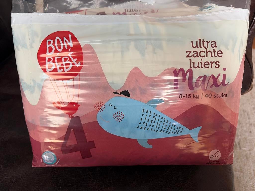 Bon Bébé ultra zachte luiers Maxi (8-16 kg) - Geopend pak, Ophalen, Zo goed als nieuw