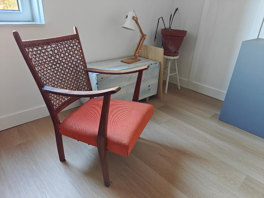 Stoel - Fauteuil - 1 zits, Ophalen, Gebruikt, Stof, Eén