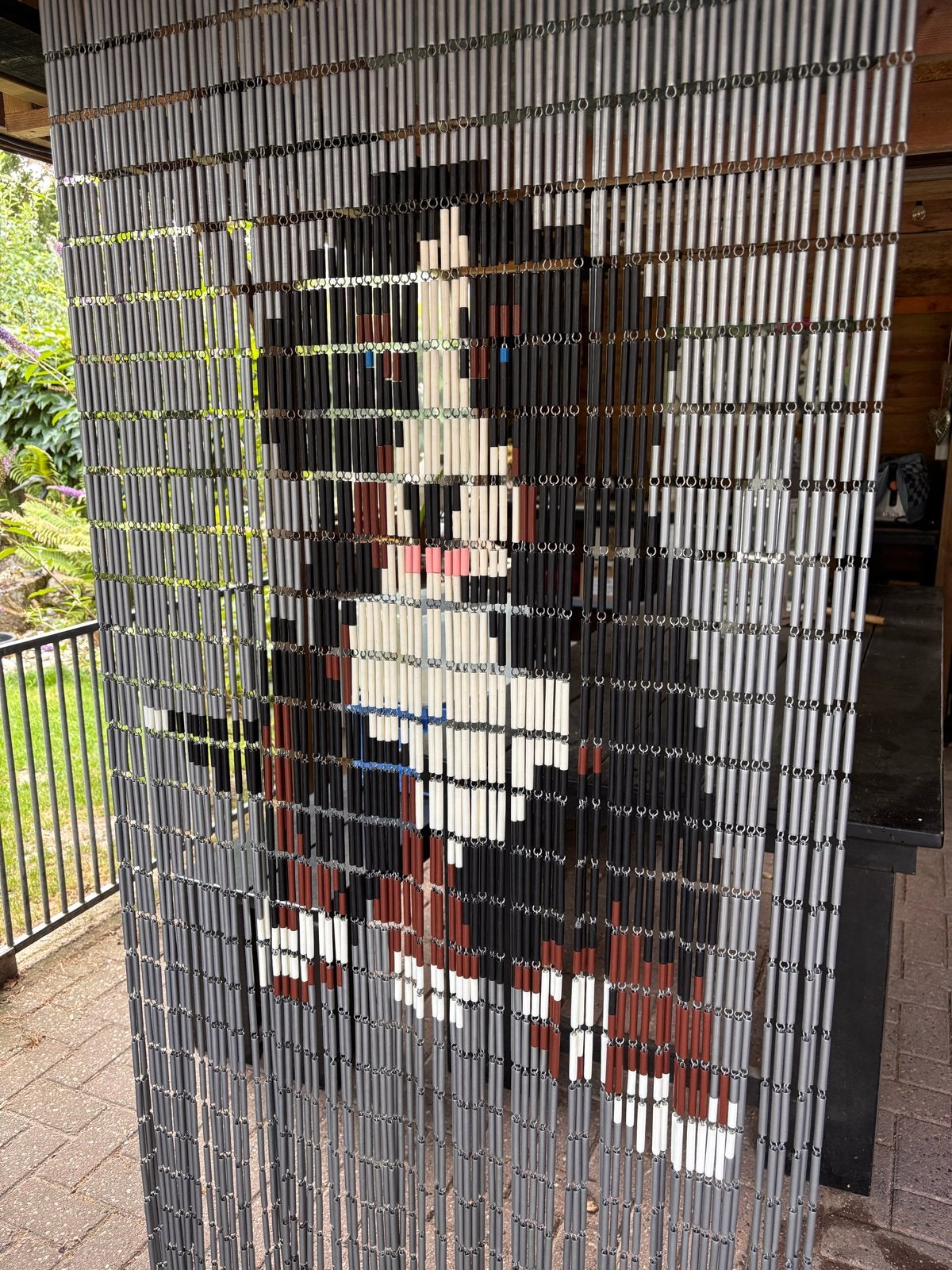 Vliegengordijn met Berner Sennen puppy - 85x210 cm, Ophalen, Gebruikt, Meerkleurig, Kunststof