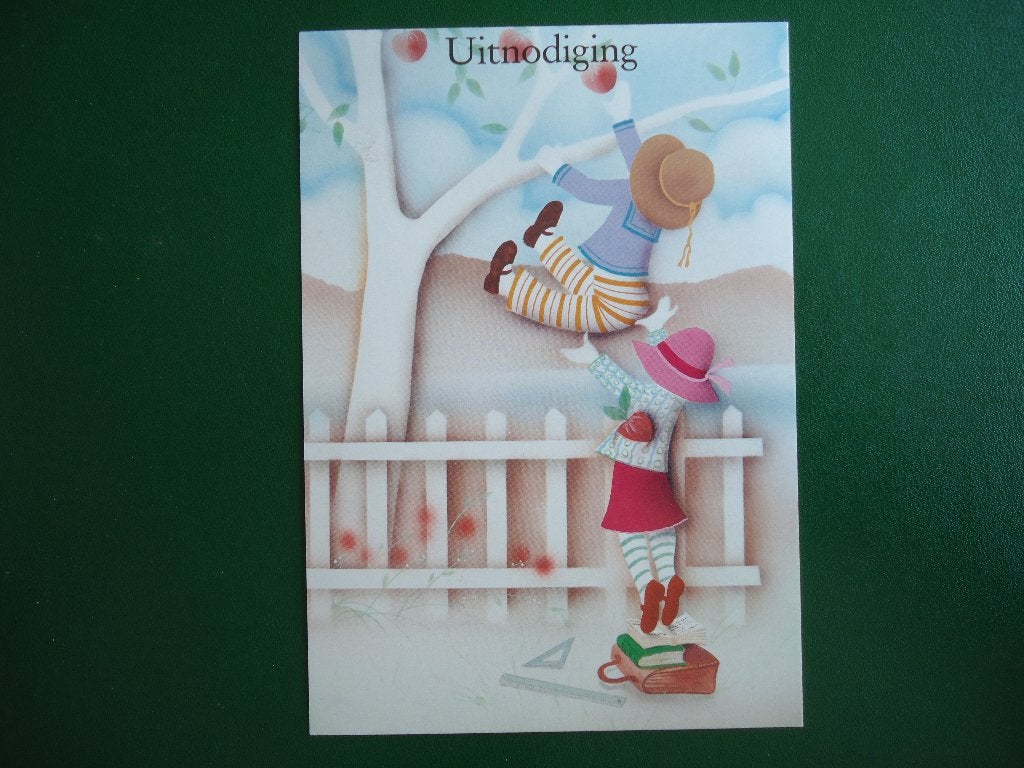 (1797) Kinderkaart: Samen appels plukken, Verzenden, 1980 tot heden, Ongelopen, Kinderen
