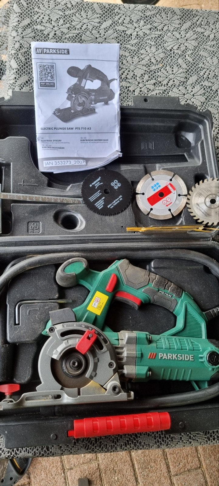 Electrische inval/handcirkelzaag Parkside, Minder dan 30 mm, Invalzaag, 600 tot 1200 watt, Ophalen of Verzenden